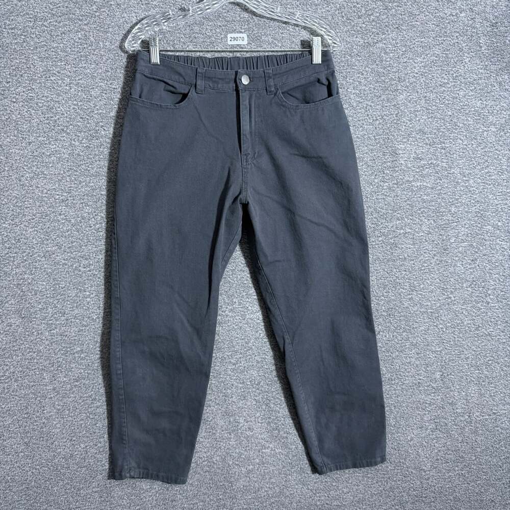 Pact Women's Medium Gray Organic Cotton Tapered Leg Ankle Pants